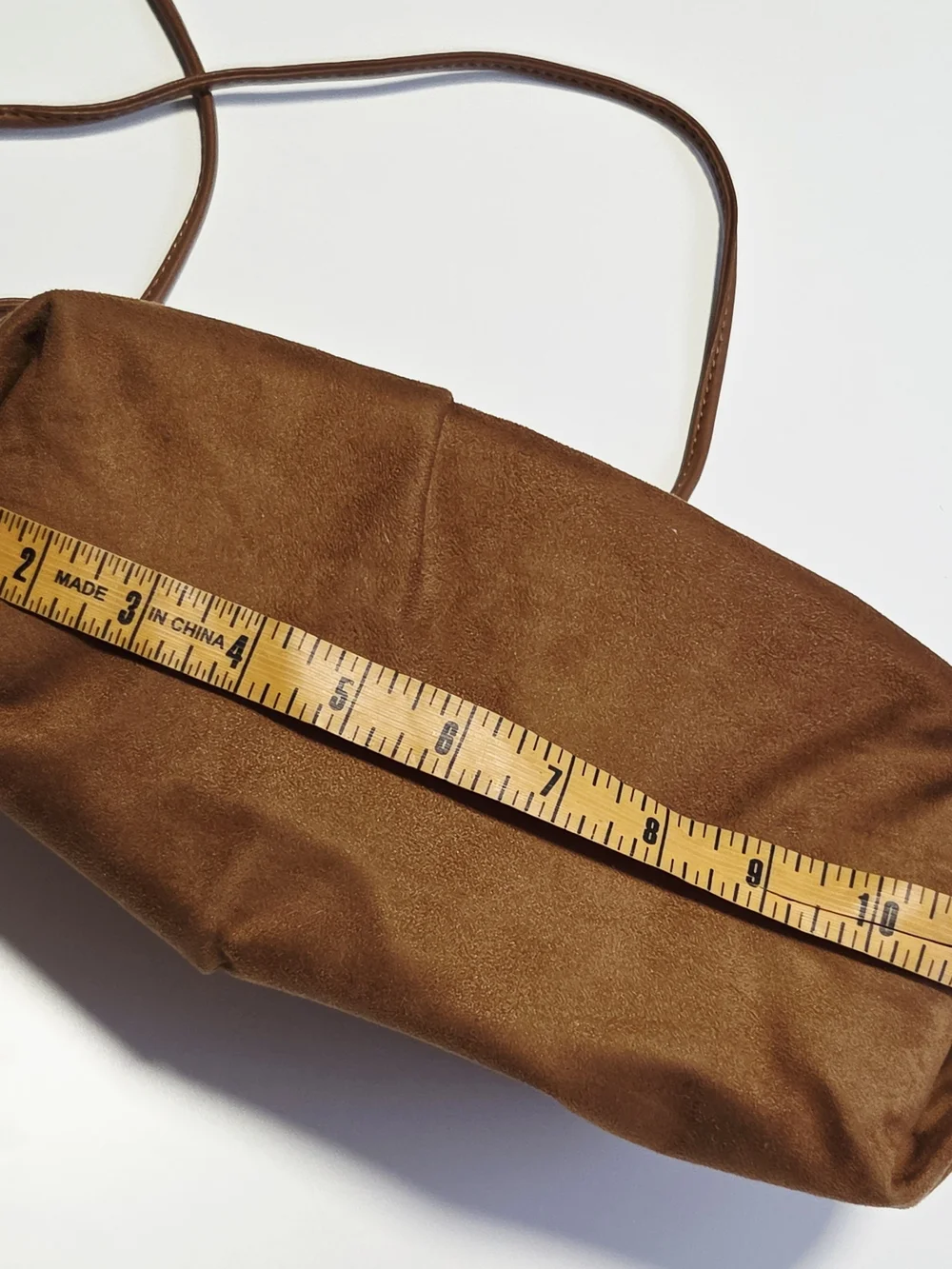 Banana Republic Suede Gathered Clutch Bag in Brown